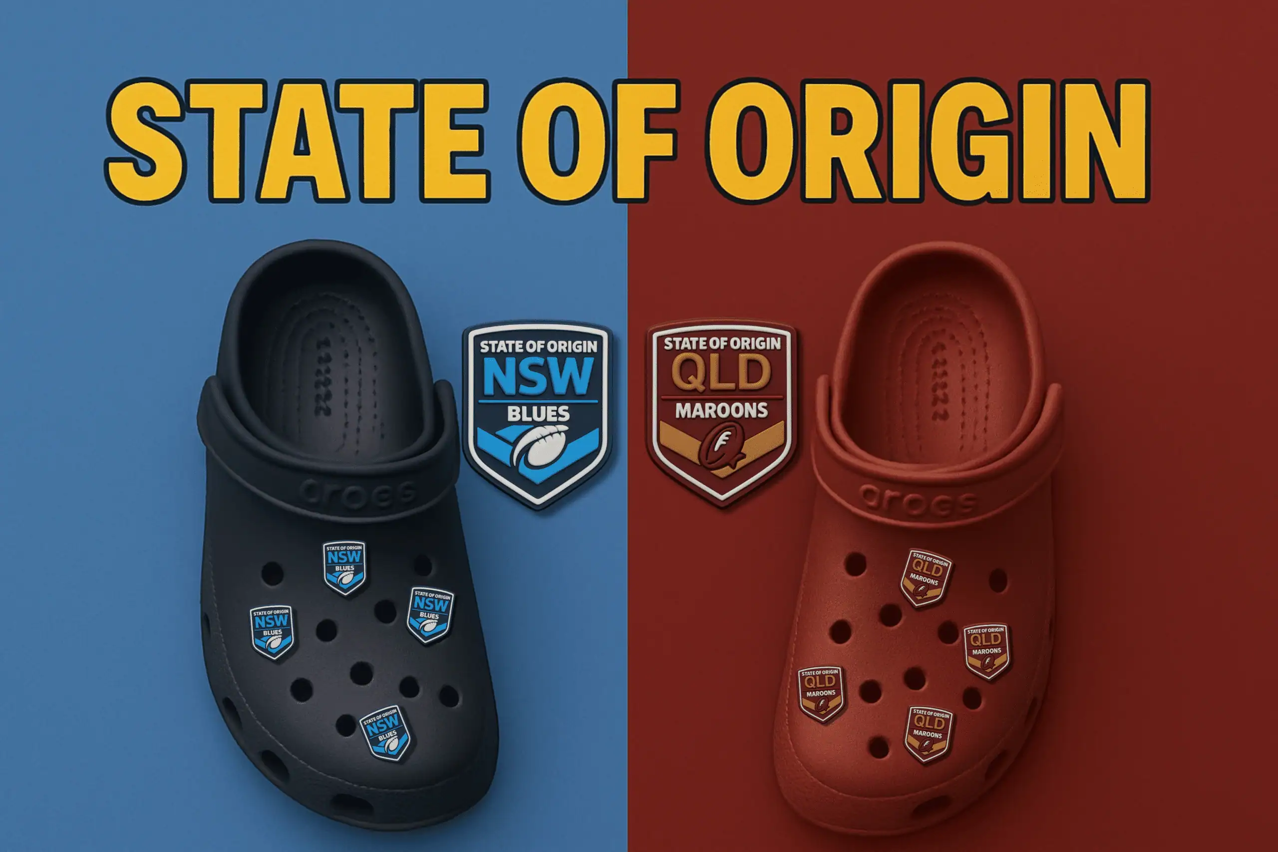 Nsw Vs Qld State Of Origin croc charm jibbitz shoe accessory