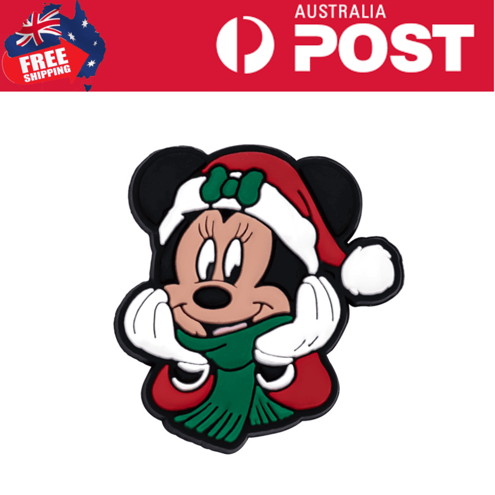 Cute Minnie Mouse Christmas ornament with holiday accessories for festive decoration.