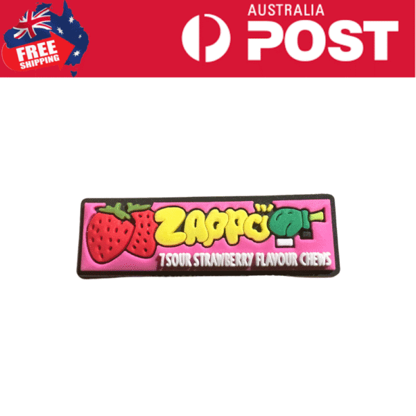 Zappo Sour Strawberry Chew Australian Snack Shoe Charm Jibbitz
