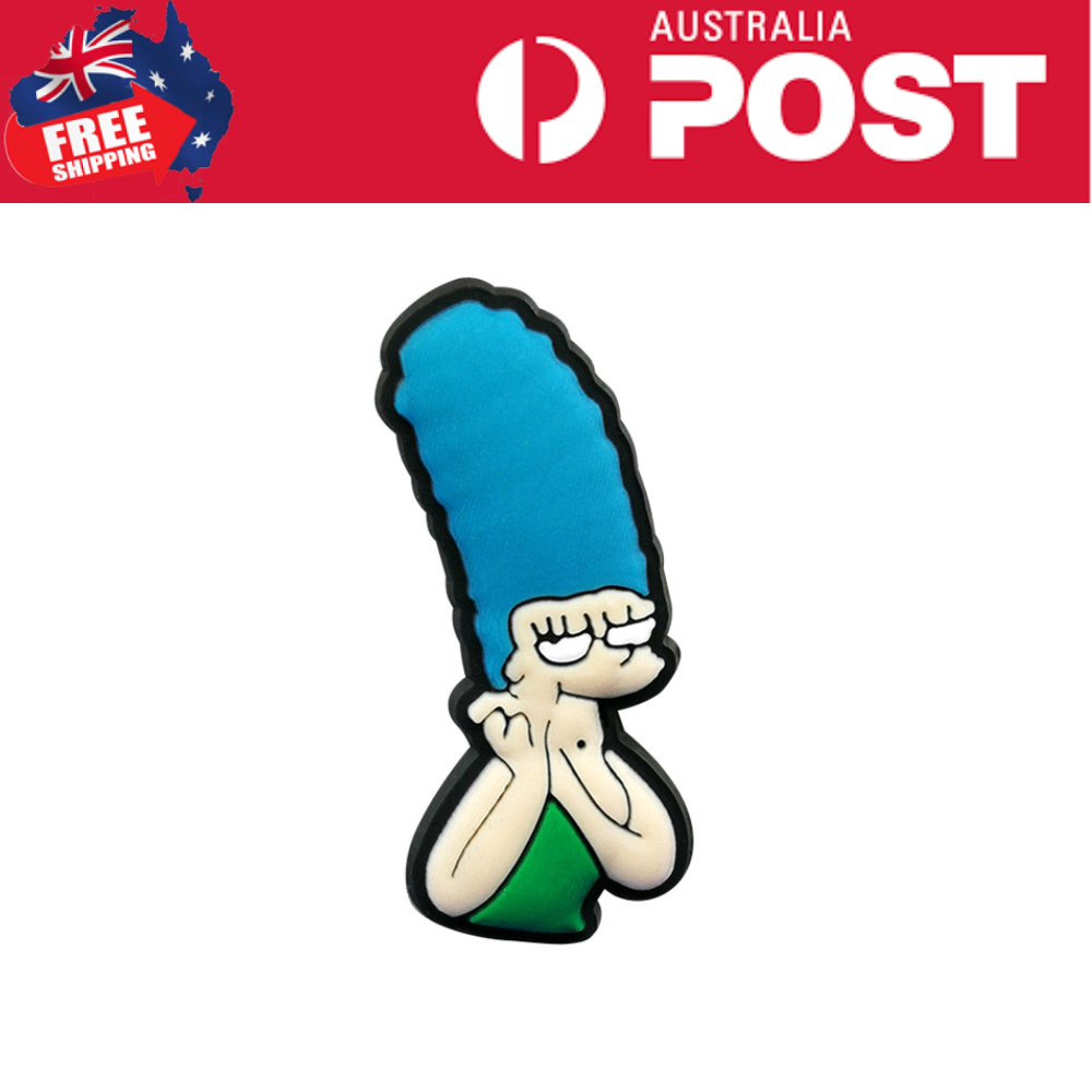 Blue cartoon character pin featuring a character with tall blue hair and a green shirt, inspired by popular animated series alt text.