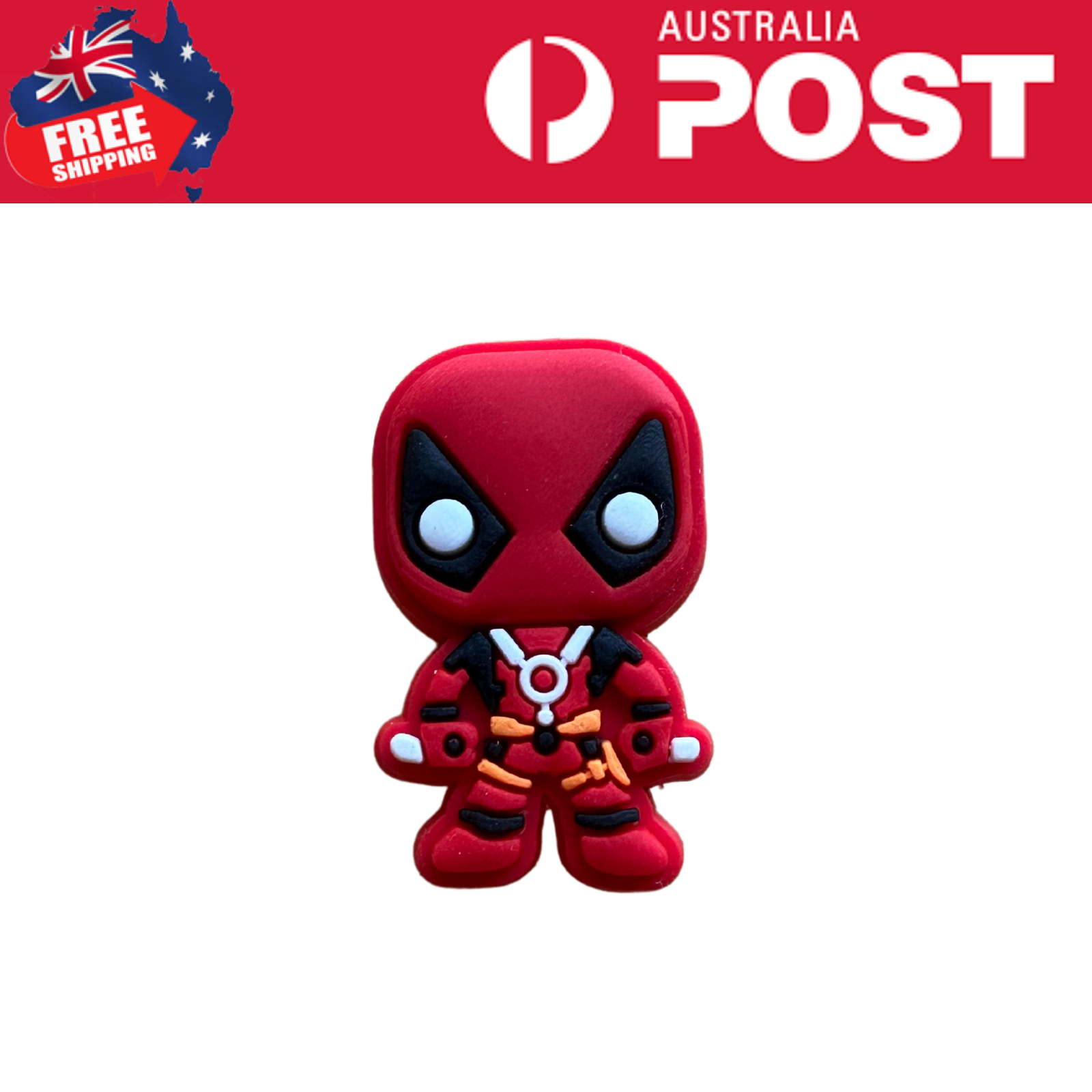 Deadpool Funk Pop vinyl figure, collectible superhero toy, red and black costume, Marvel merchandise, funko pop, comic character.