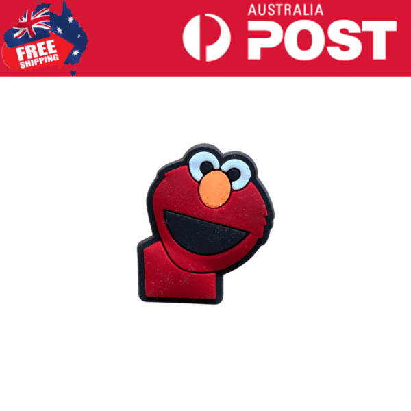 Elmo plush toy rubber magnet, Sesame Street character home decor, children's room accessory, colorful soft toy magnet.