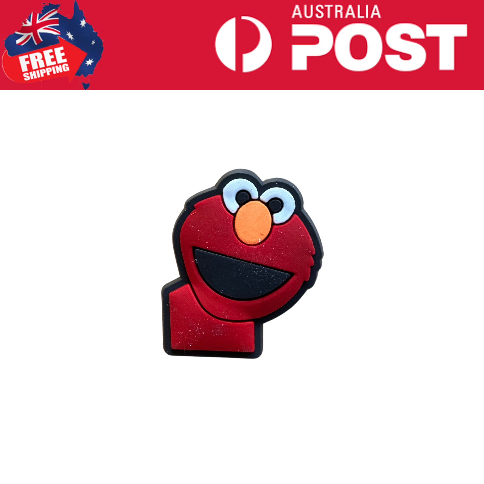 Elmo plush toy rubber magnet, Sesame Street character home decor, children's room accessory, colorful soft toy magnet.
