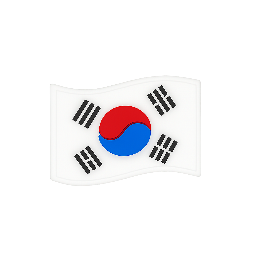 South Korean flag lapel pin, enamel badge featuring Taegeuk symbol and trigrams, perfect for cultural representation and patriotic accessories.