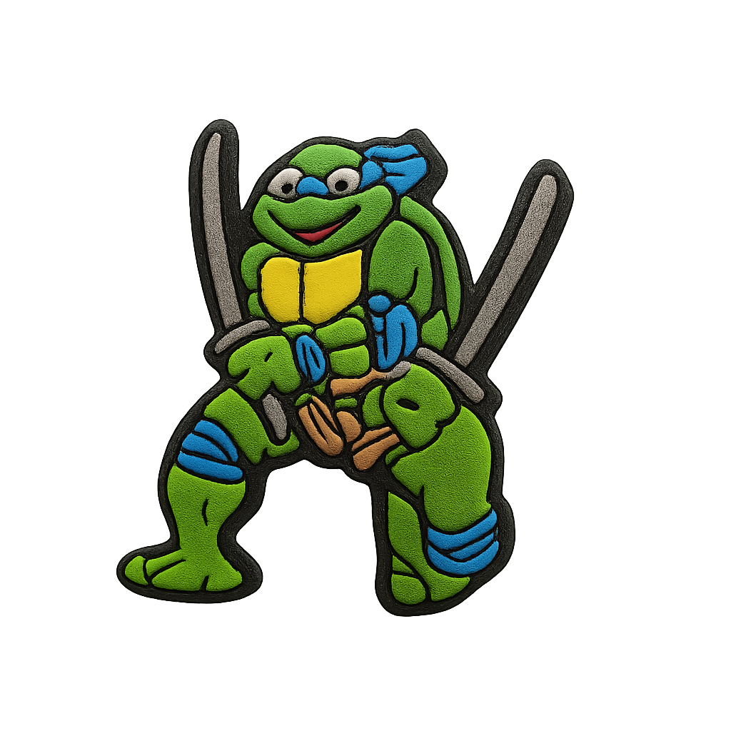 Colorful Teenage Mutant Ninja Turtles silicone zip puller, fun accessory, TMNT character collectible.