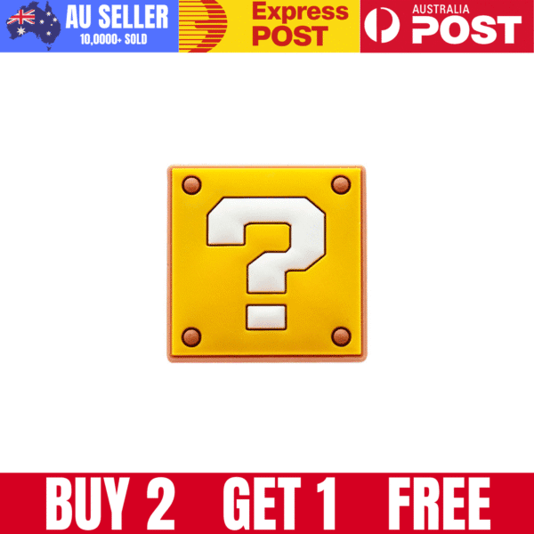 Question Block Mario Video Game Shoe For Jibbitz-Crocs Charms