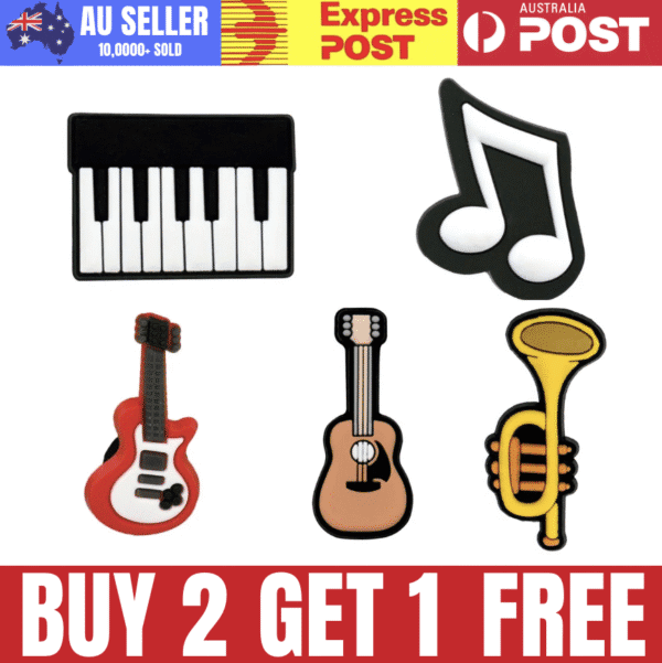 Musical Guitar Trumpet Piano Instruments Shoe For Jibbitz-Crocs Charms