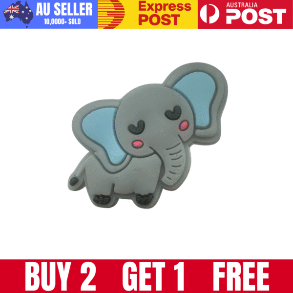 Cute elephant silicone keychain, soft and durable, perfect for kids and adults.