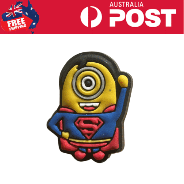 For Jibbitz-Crocs Shoe Charm Minion Superman Cartoon Character