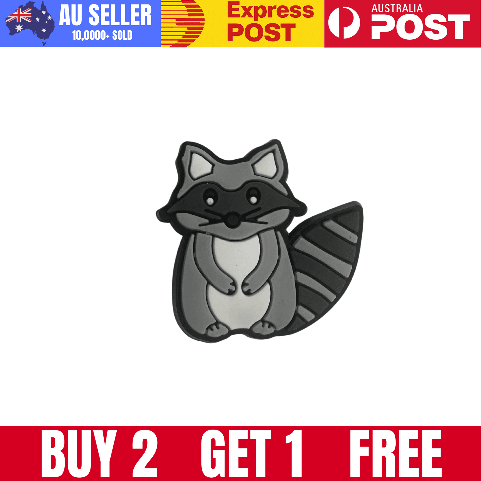 Cute raccoon enamel pin, perfect for accessories or clothing embellishments.