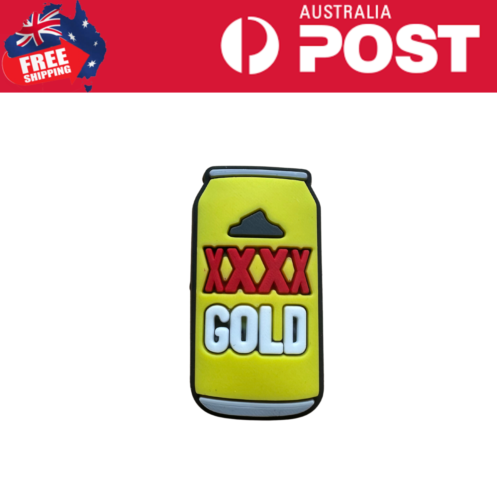 Colorful XXX Gold logo enamel pin, fun collectible jewelry accessory, perfect for clothing or bags.
