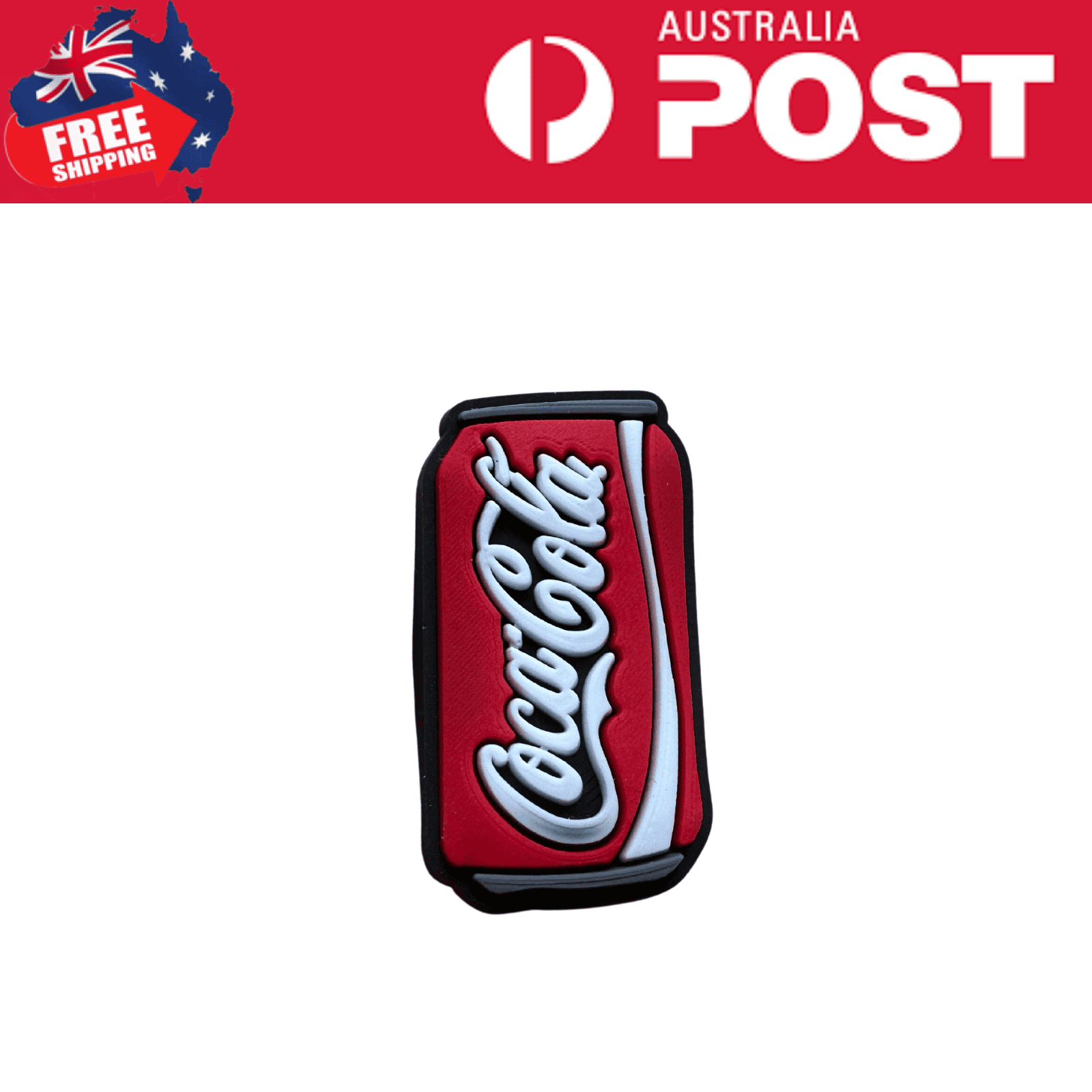Coca-Cola patch with red, white, black design, embroidered logo, and raised lettering for apparel or accessories.