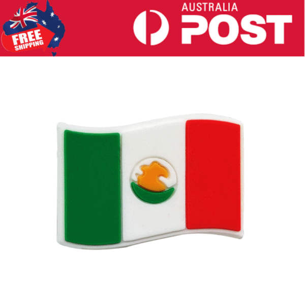 Flag of Italy with a chili pepper emblem, representing Italian cuisine and spice flavor.