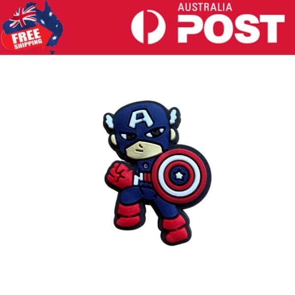 Cute Captain America superhero comic plush toy with shield, ideal for kids' collectibles and gifts.