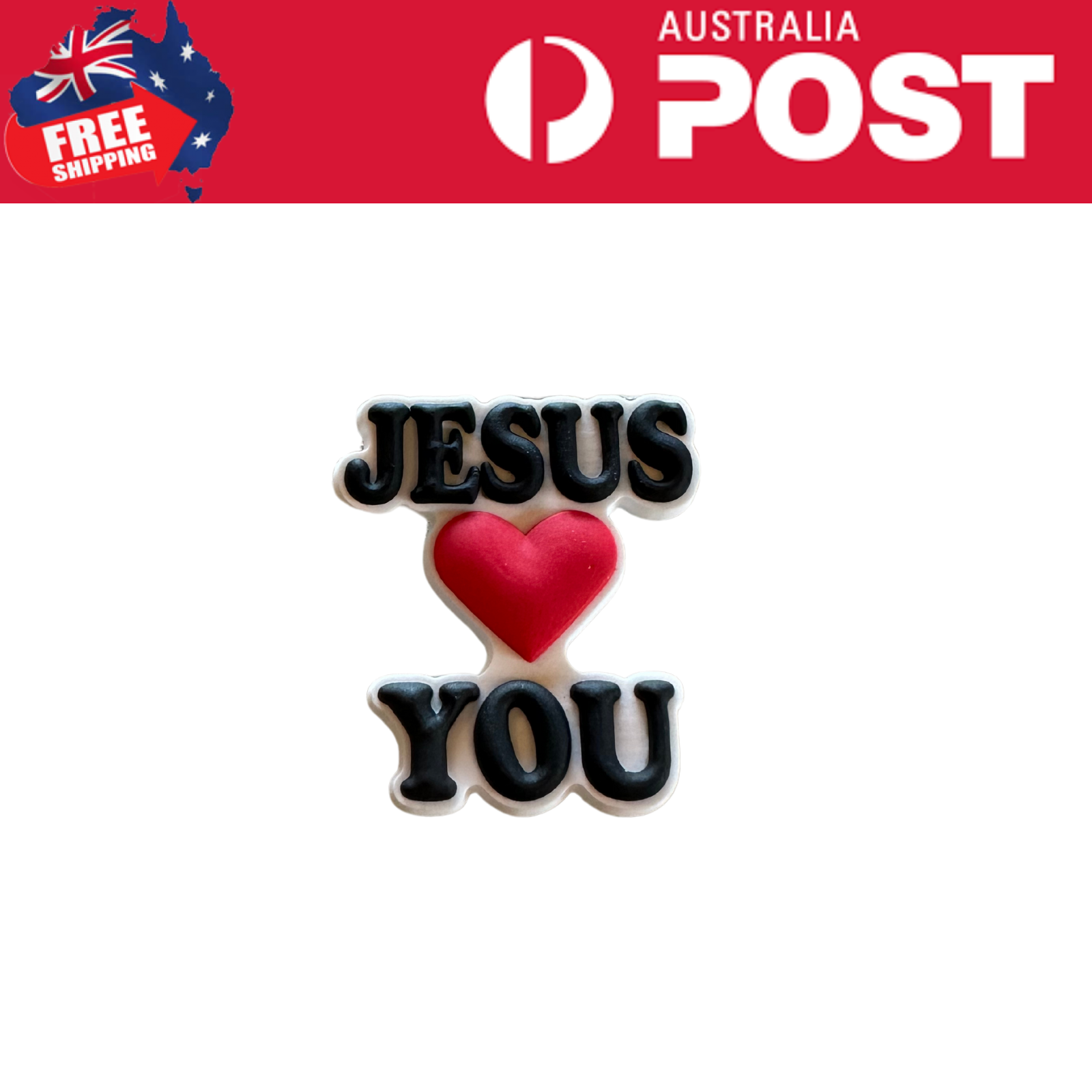 JESUS LOVE YOU heart cookie decoration for faith-based celebrations and religious gifting.