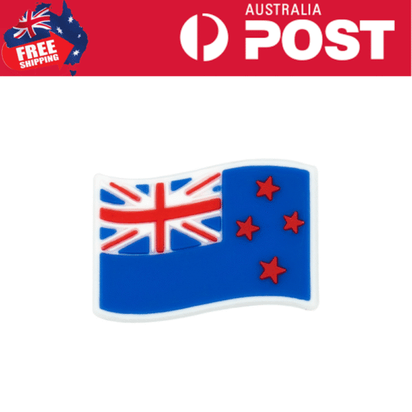 Union Jack and New Zealand flag badge, British and Kiwi flag jewelry, patriotic accessory for Australia and UK.