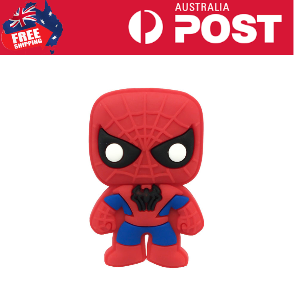 Spiderman character USB flash drive, soft silicone, portable storage device, kids gift, school supplies.