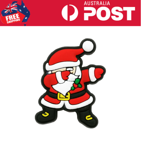 Santa Claus Christmas silicone keychain with festive holiday design, perfect for gifts and accessories.