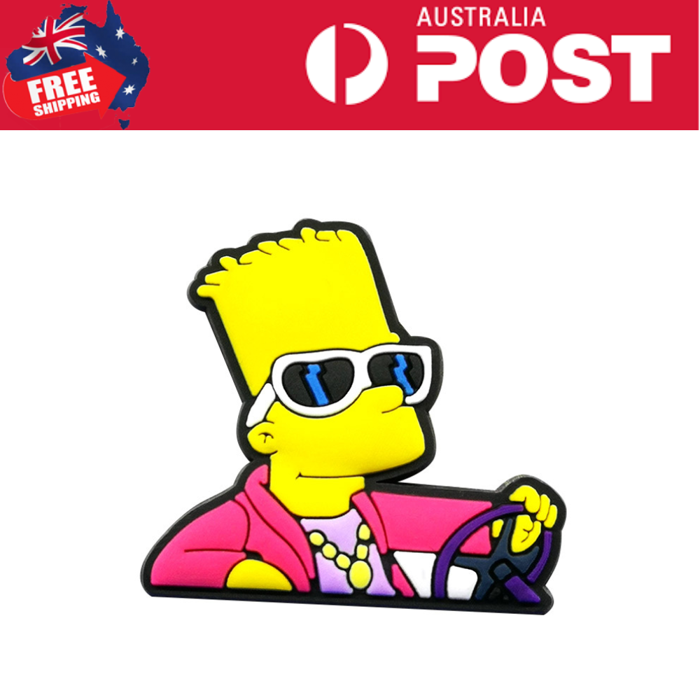 Cute Simpsons-themed rubber keychain featuring Lisa Simpson wearing sunglasses and a pink jacket.