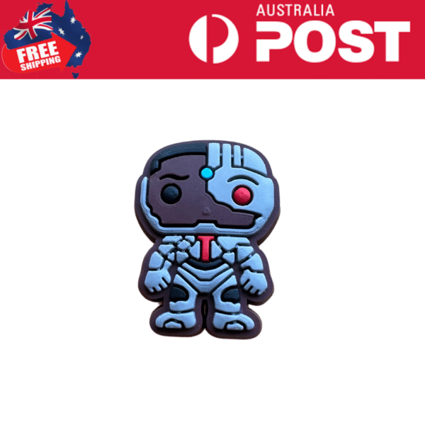 Stylized robot character keychain with futuristic design, perfect for tech lovers and collectors.