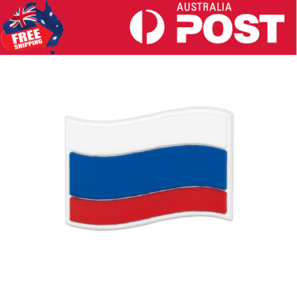 Flag of Russia pin badge, white, blue, and red colors, patriotic souvenir, MrCharms Australia.