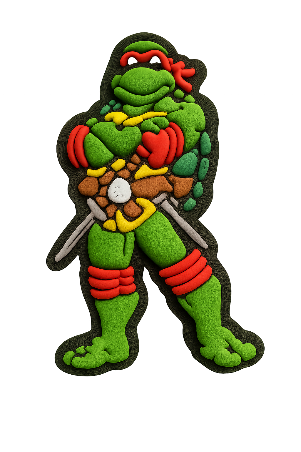 Colorful Ninja Turtles silicone keychain, Teenage Mutant Ninja Turtles character accessory, TMNT keyring for fans | mrcharms.com.au.
