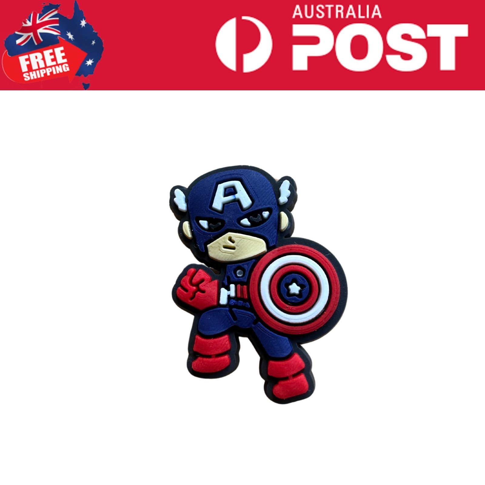 Cute Captain America superhero comic plush toy with shield, ideal for kids' collectibles and gifts.
