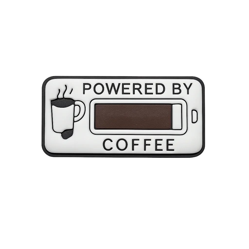 “Powered By Coffee” Jibbitz-Charms for Crocs
