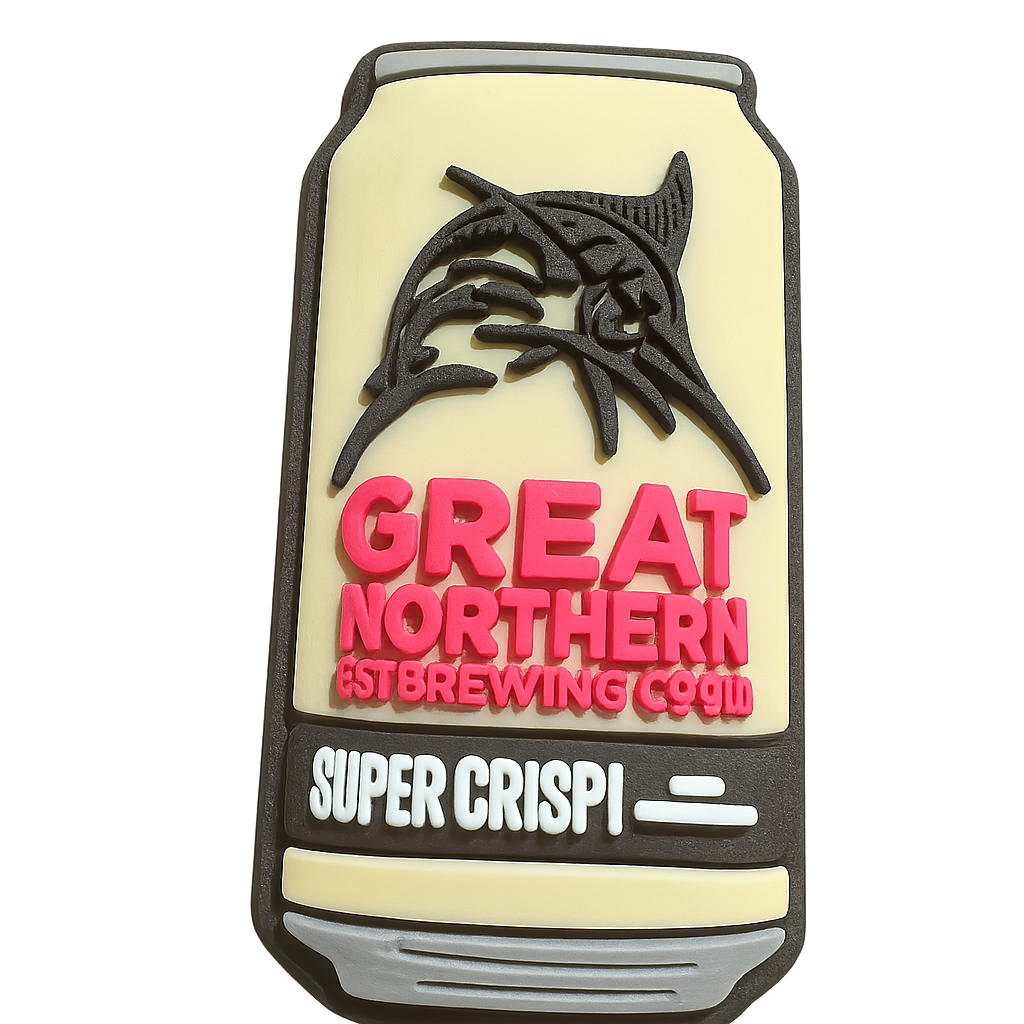 20251015_1716_Crisp Beer Can Badge_remix_01k7kbjdc8fwptsmqybs8e3pwa