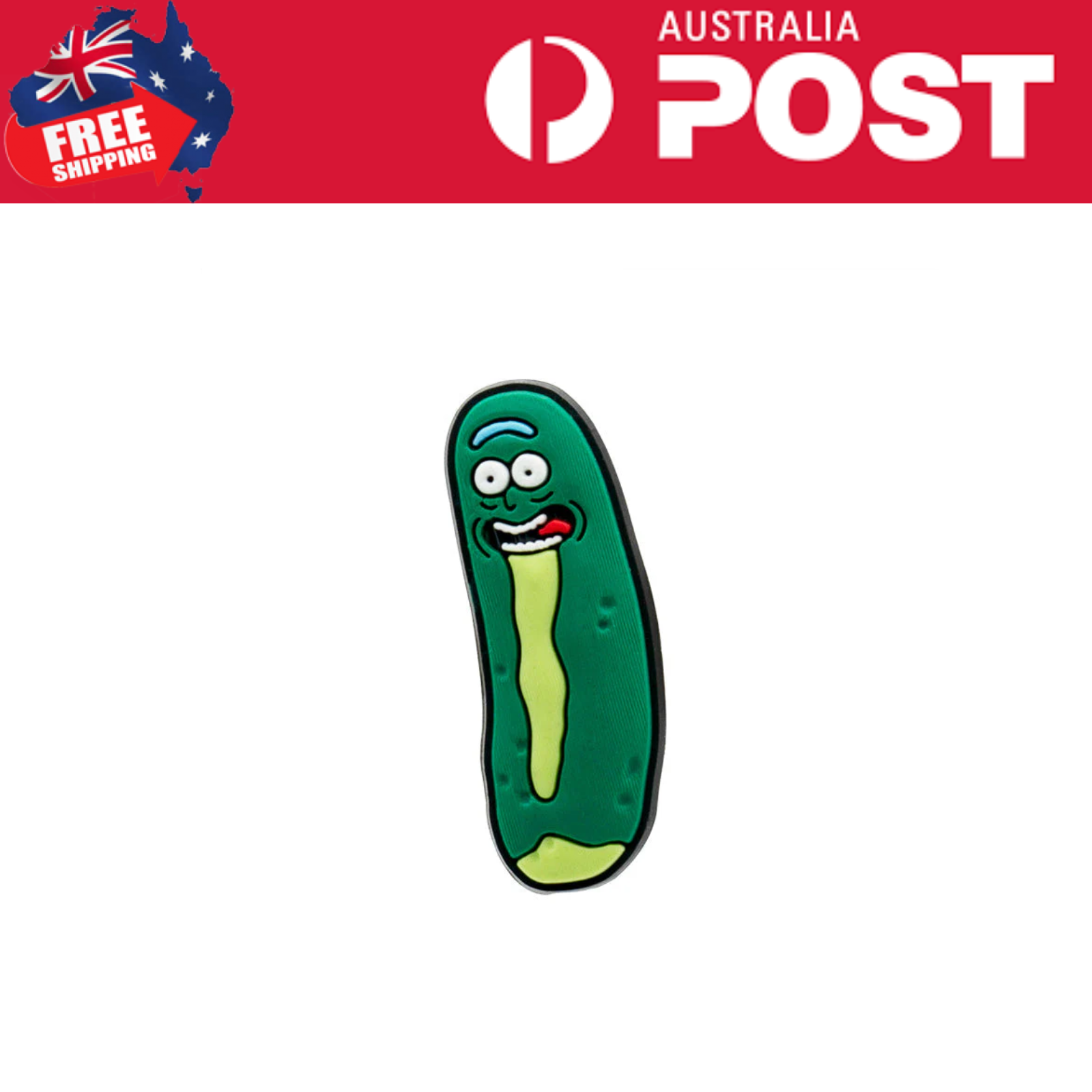 Funny pickle character pin, humorous novelty keychain, quirky pickle mascot accessory, vibrant pickle humor pin for bags, collectible pickle joke pin for fans.