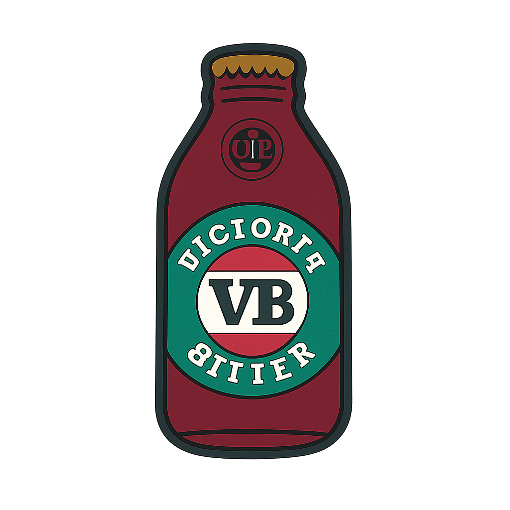 Victoria Bitter bottle enamel pin for beer lovers, perfect for collectors and fans of Australian beer culture.