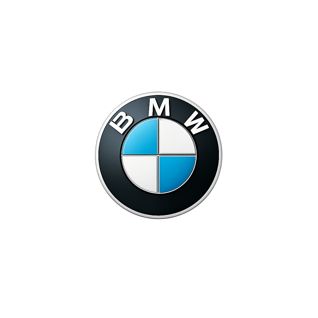 BMW logo badge for car accessories and automotive branding.
