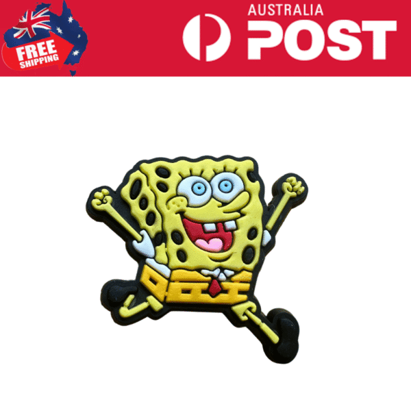 Colorful Spongebob Squarepants silicone keychain for fun novelty accessories.