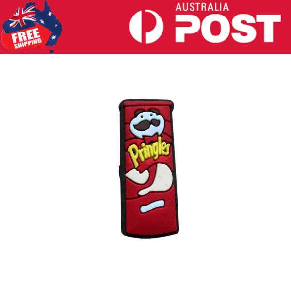 Colorful Pringles-themed USB flash drive with cartoon dog design, promotional merchandise for snacks.