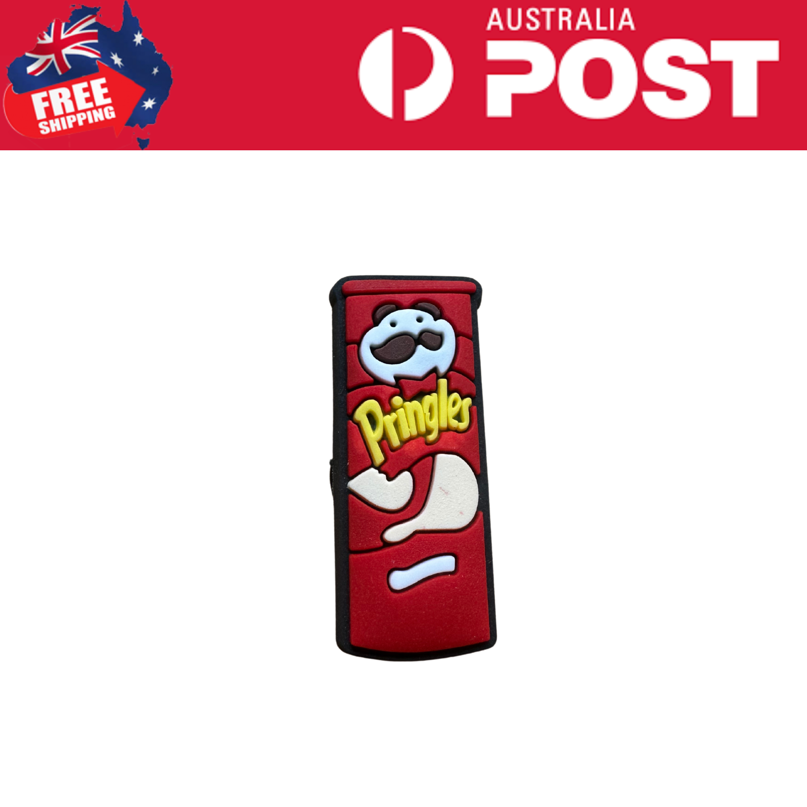 Colorful Pringles-themed USB flash drive with cartoon dog design, promotional merchandise for snacks.