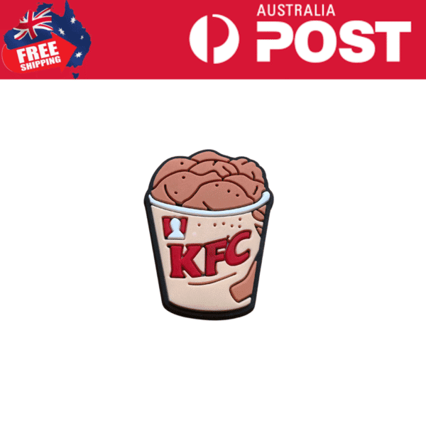 Brain-shaped KFC bucket stress relief toy silicone pin.