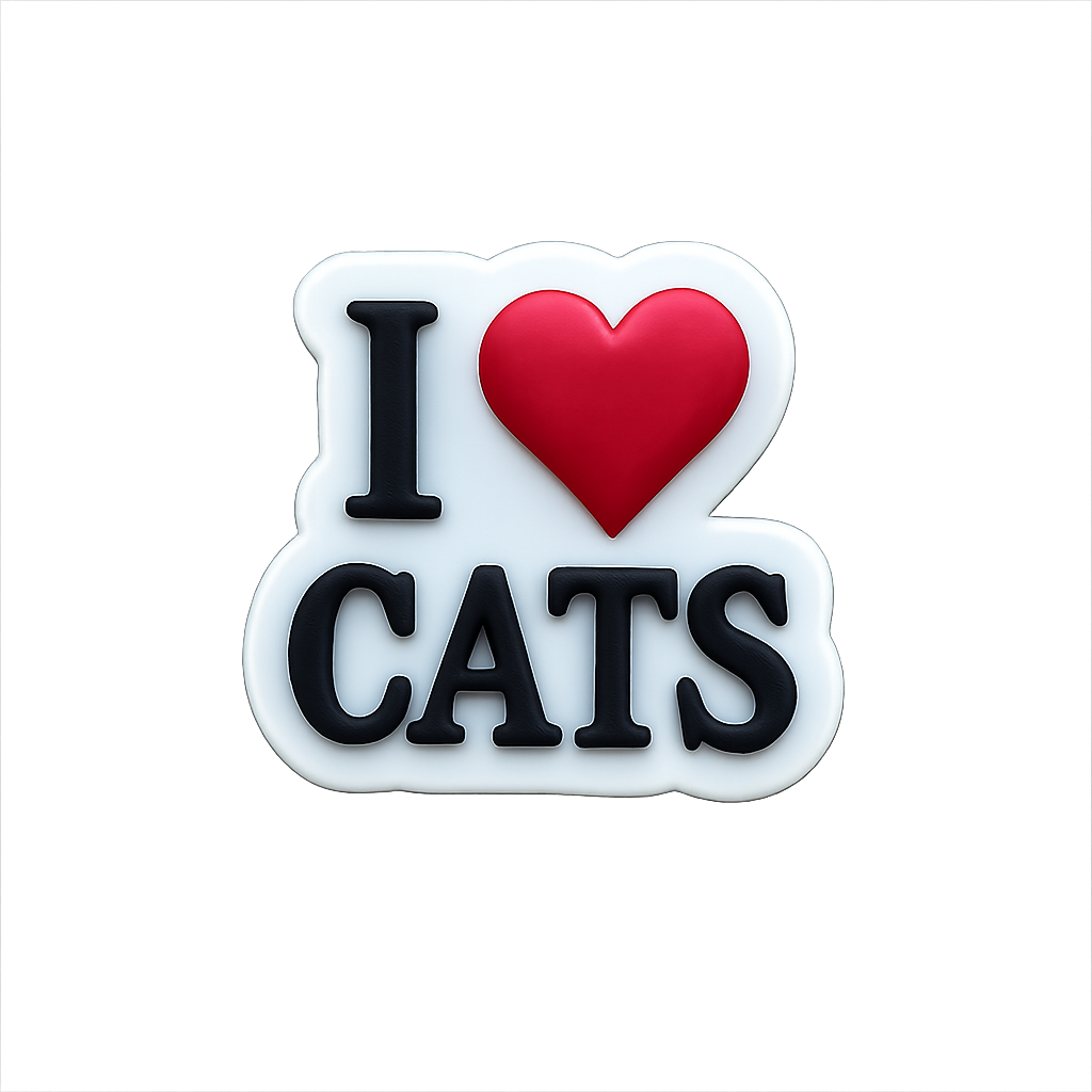 I love cats magnet.