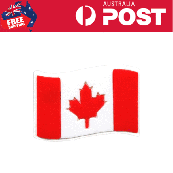 Canada flag enamel pin for patriotic accessories and collectibles.