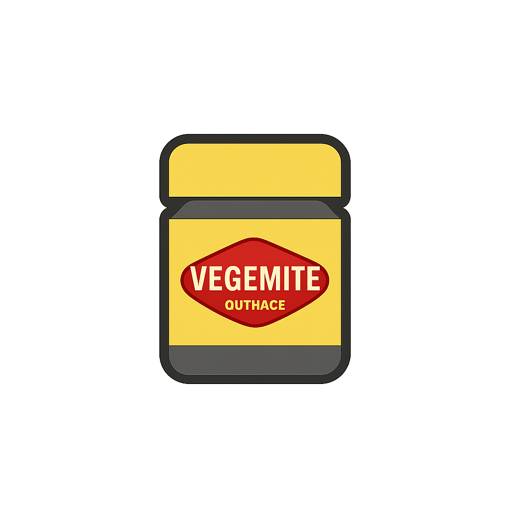 Miniature Vegemite jar nail clipper keychain for Australian snack lovers.
