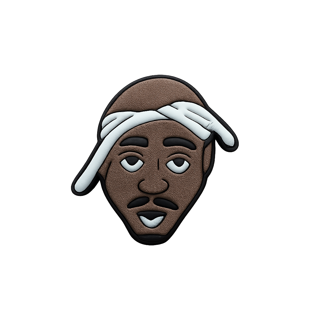 Funny face emoji cookie with hand in hair gesture, bakery cookie illustration.