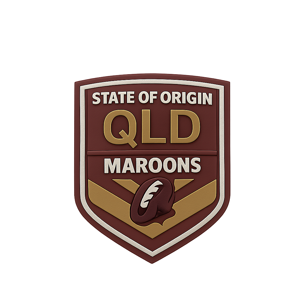Qld Maroons State of Origin badge Australian rugby league team memorabilia, Queensland rugby team patch.