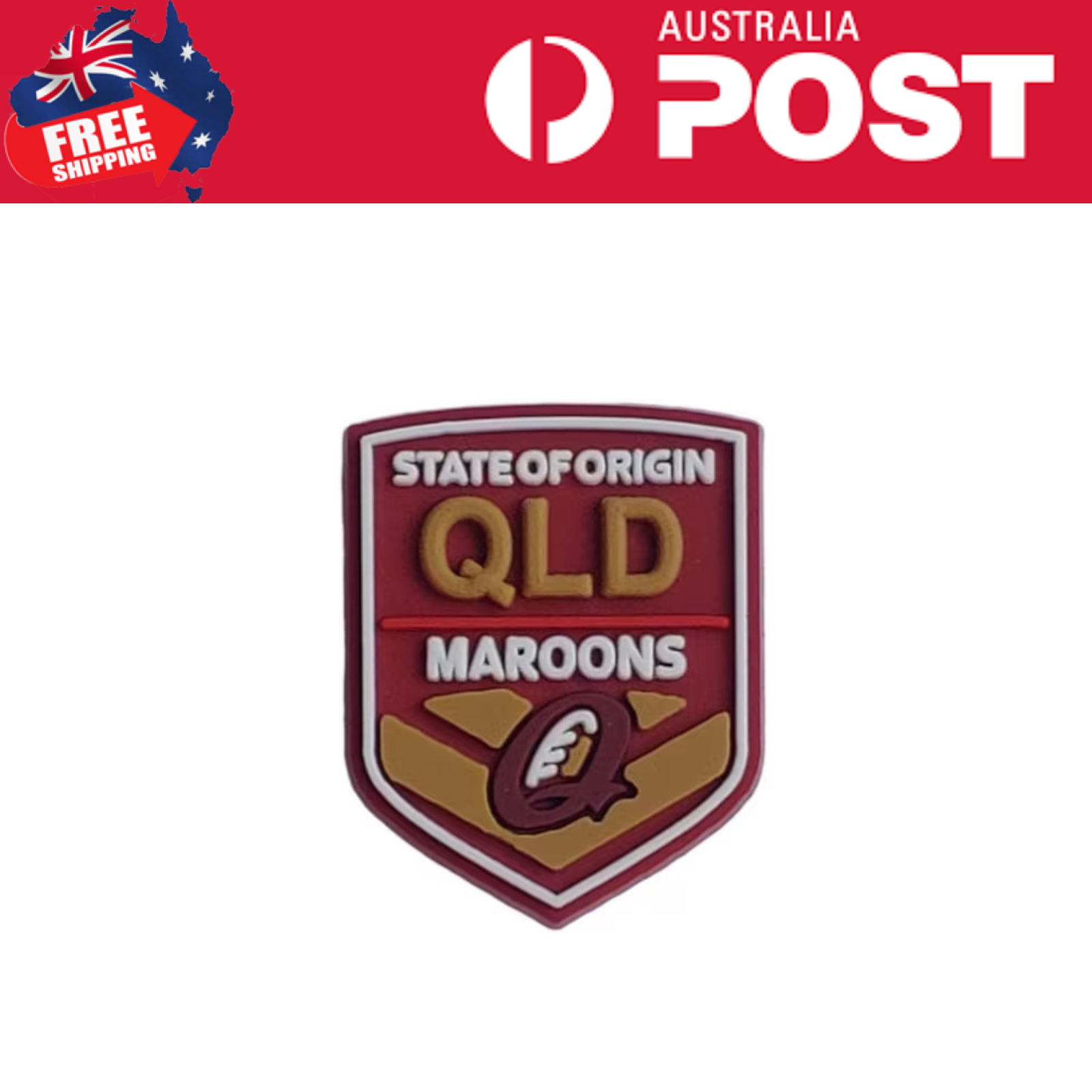 Qld Maroons State of Origin badge Australian rugby league team memorabilia, Queensland rugby team patch.