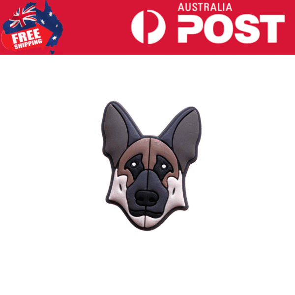 Cute German Shepherd dog face silicone brooch for dog lovers, perfect pet accessory and gifts.