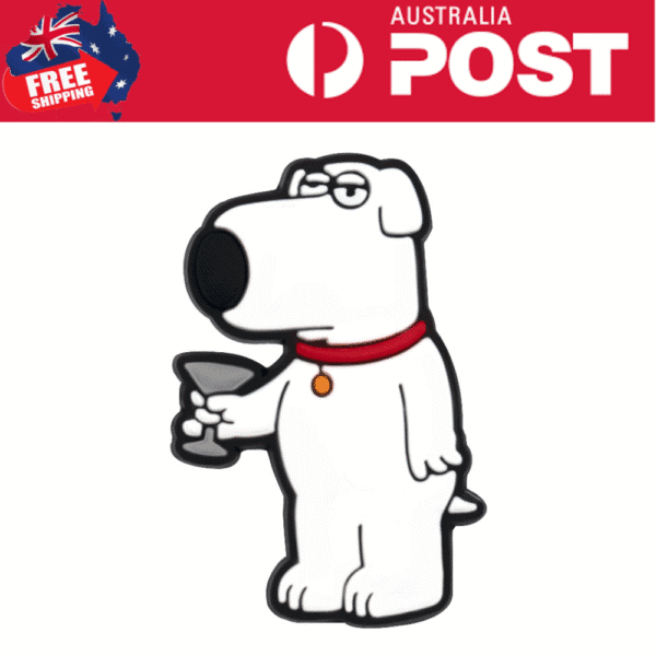 Stylish Snoopy cartoon holding a drink, promoting relaxation and fun for pet lovers and party enthusiasts in Australia.
