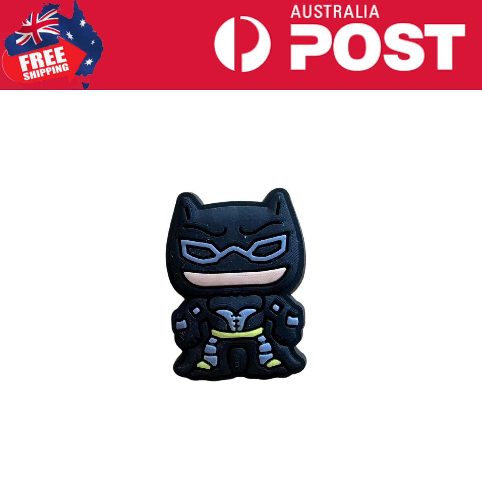 Colorful Batman comic hero silicone keychain, collectible jewelry, perfect gift, cool design for fans.