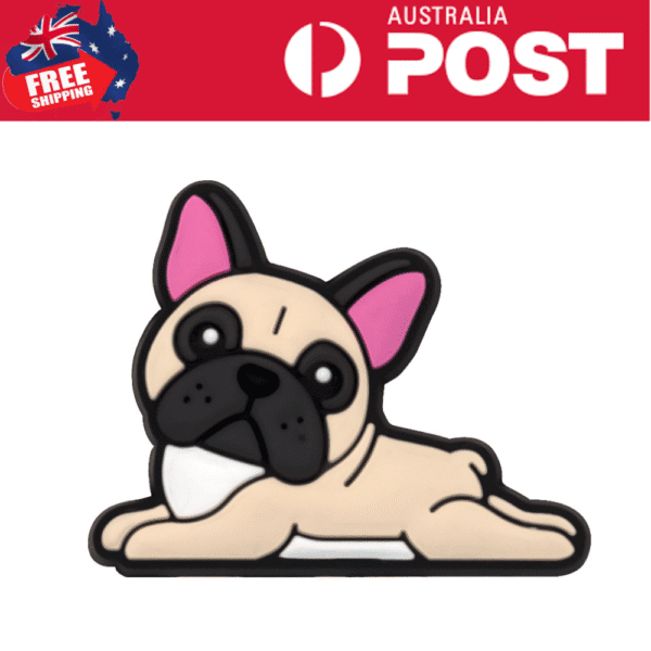 French Bulldog rubber keychain, cute pup accessory, dog lover gift, Frenchie pet charm.