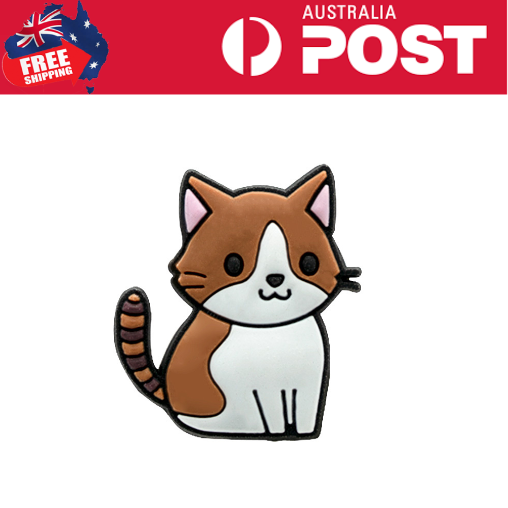Cute cartoon cat enamel pin, perfect for accessories and apparel. Durable and stylish cat design.