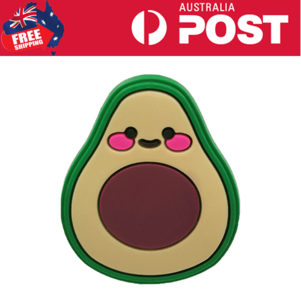 Cute avocado-shaped coin purse with kawaii face design, perfect for accessories and gifts.