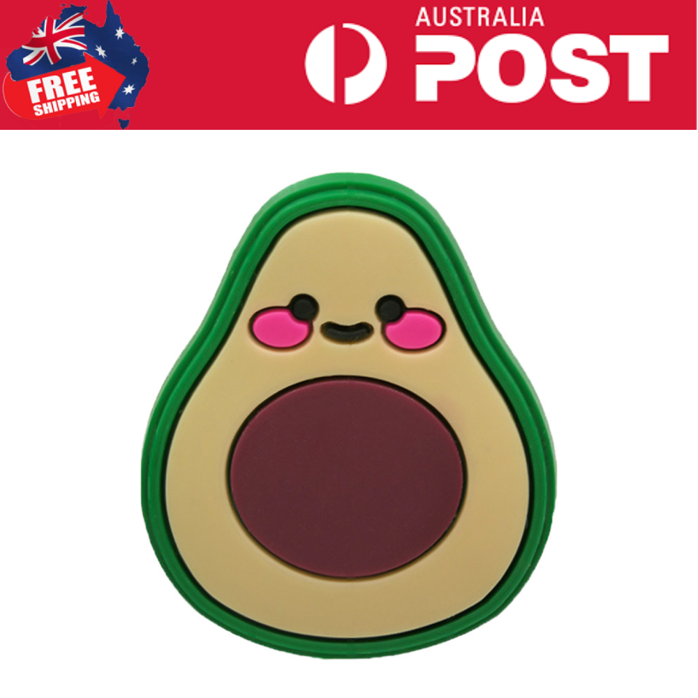 Cute avocado-shaped coin purse with kawaii face design, perfect for accessories and gifts.