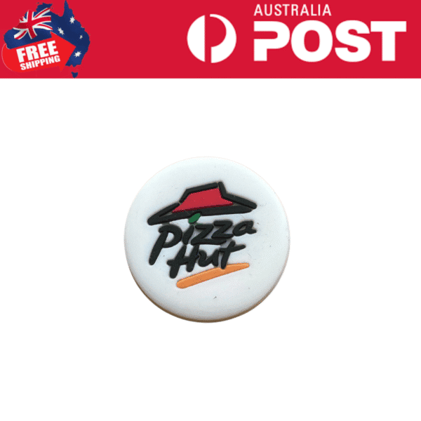 Pizza Hut logo pin for branding and promotional merchandise.